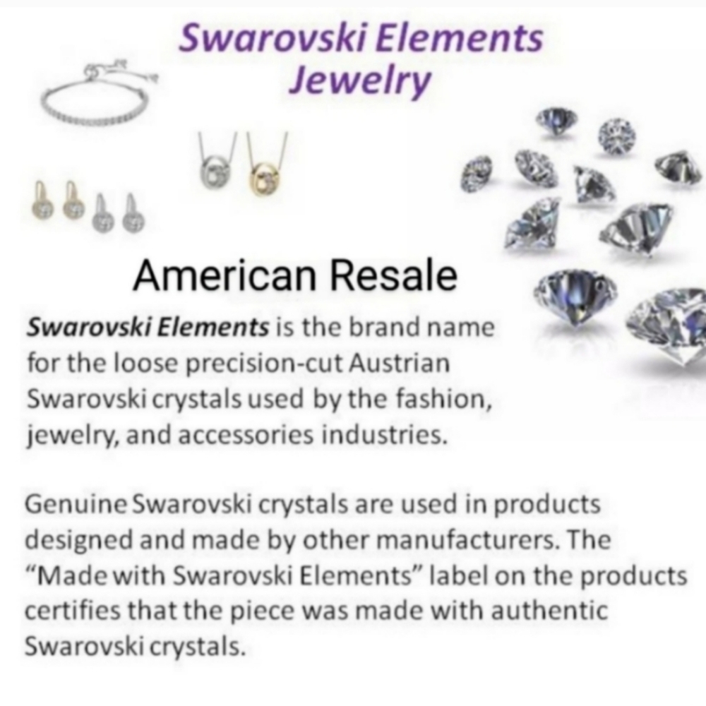 Teardrop Tassel Pendant Layered Station Necklace Made w/ Swarovski Crystals - Picture 6 of 6